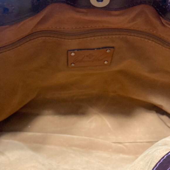 NWT Large Gorgeous Patricia Nash Plum Leather Satchel - Picture 9 of 14
